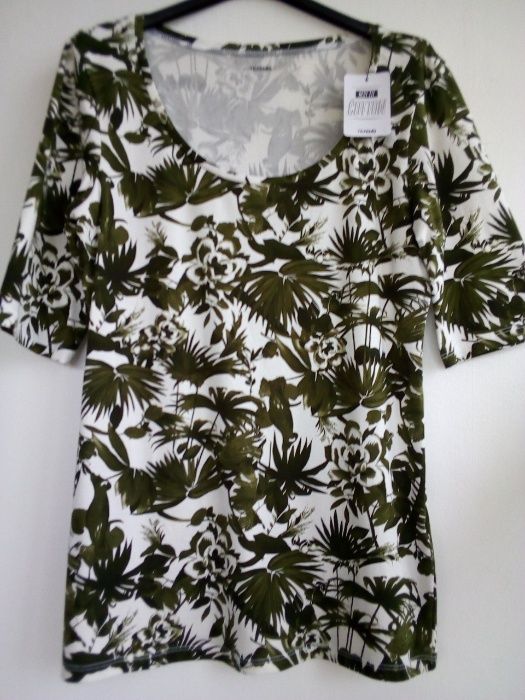 Blusa padrão verde - Tezenis - Tamanho L - Nova!