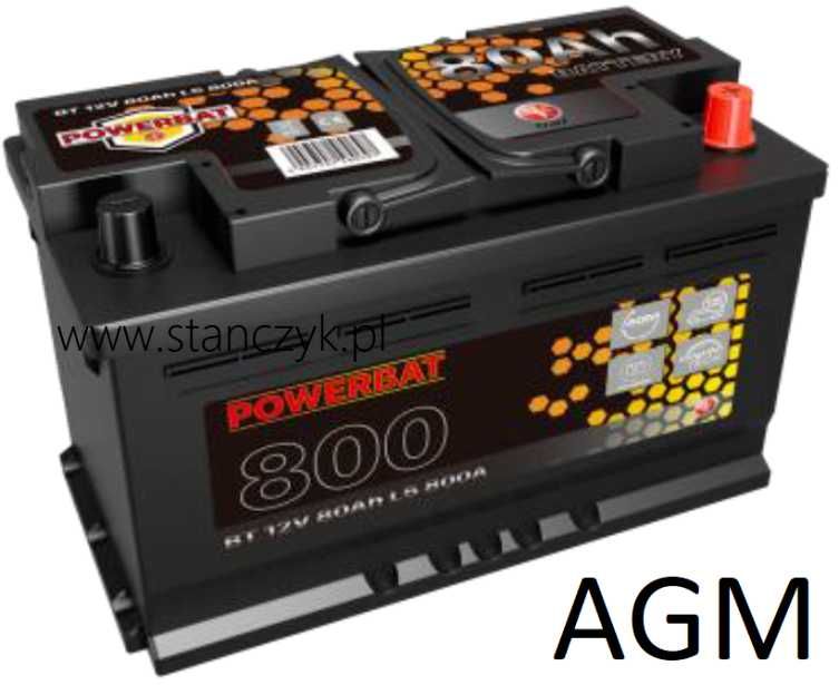 AKUMULATOR POWERBAT 12 V 80Ah 800A start-stop AGM