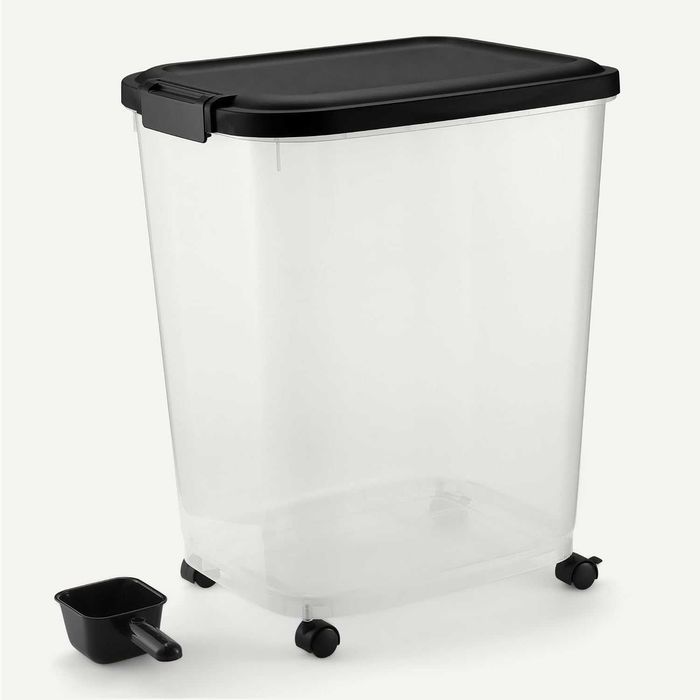 Pojemnik na karmę dla zwierząt + kółka + łopatka 22kg