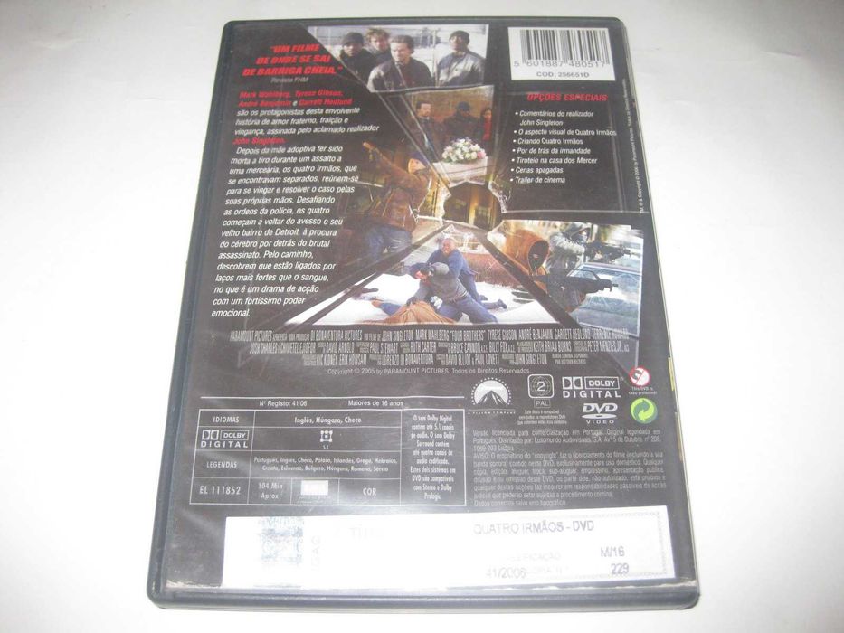 DVD "Quatro Irmãos" com Mark Wahlberg