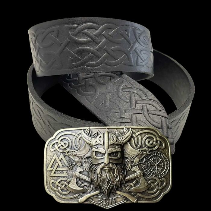 Ремінь (тиснення) з пряжкою Одін латунь bb52