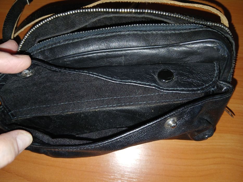 Сумка кожанная под кинокамеру