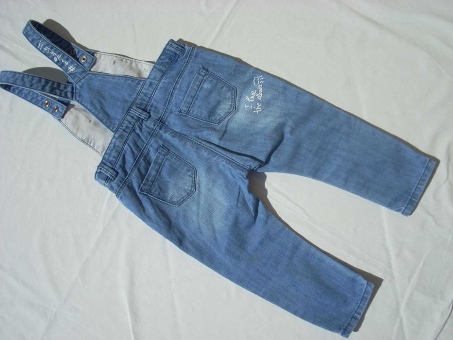 Zara Baby Girl Ogrodniczki jeansowe 12 18 msc 86 cm