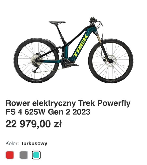 Raty 0%, 12m-cy gw. Trek (M) Powerfly FS 4 625, 760 KM, 625Wh [nr313]