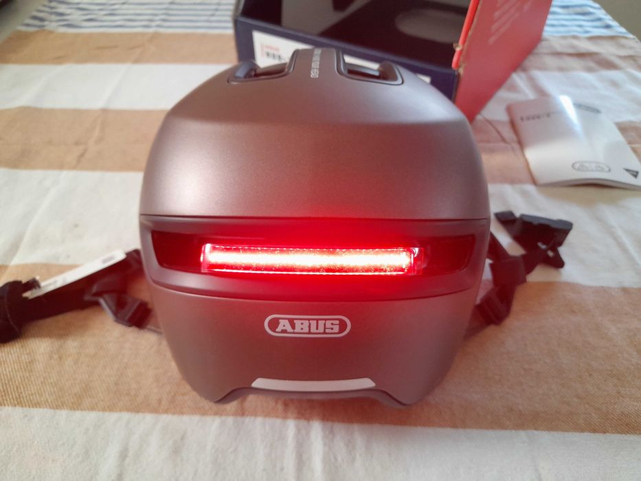 Kask rowerowy Abus Urban Hud-y LED Metallic Copper M 54-58cm