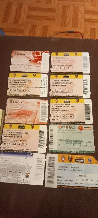 Bilhetes do benfica