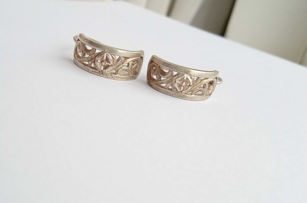 Вінтажні Сережки серьги Срібло 925 проба. Зірочка. СССР