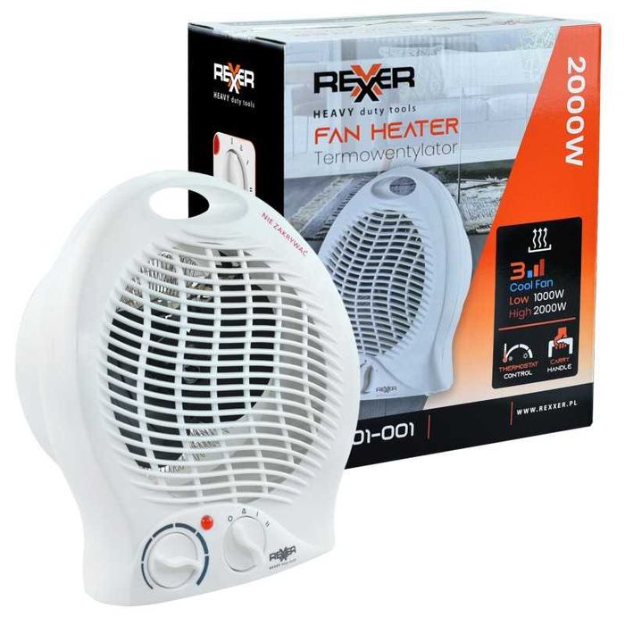 Termowentylator dmuchawa nagrzewnica farelka piecyk 2000W  grzejnik
