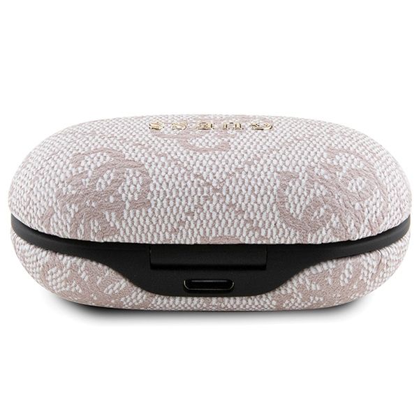 Guess słuchawki Bluetooth GUTWSP4EGP TWS + stacja dokująca ENC różowy/pink 4G Metal
