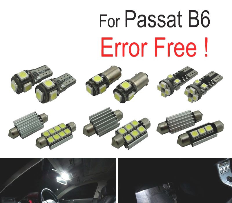 KIT COMPLETO 13 LAMPADAS LED INTERIOR PARA VOLKSWAGEN VW PASSAT B6 06-11