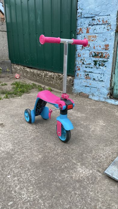Самокат беновел 2в1  Smoby для дівчинки