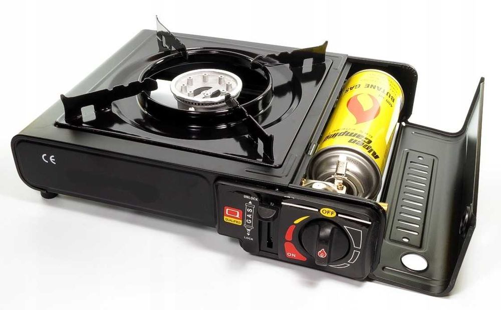 KUCHENKA GAZOWA turystyczna z walizką + 4szt gaz kartusz German