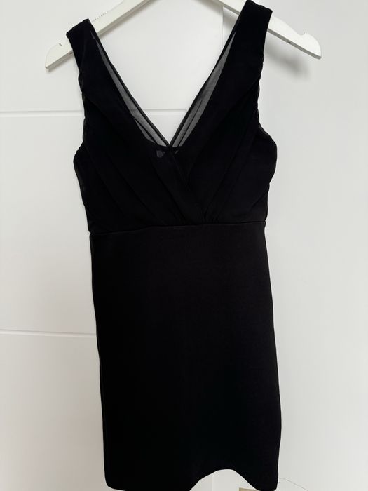 Czarna sukienka mini jak nowa r. XS