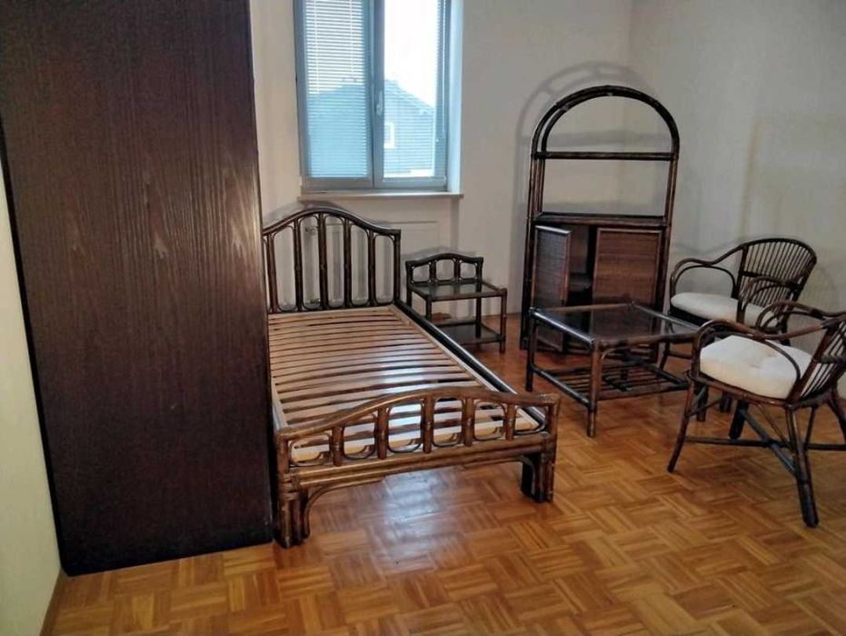 Zestaw sypialniany ratanowy Boho. Juz rozłożony.