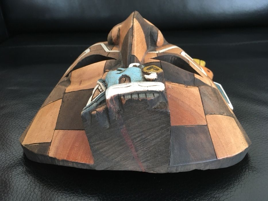 máscara mexicana feita a mao madeira