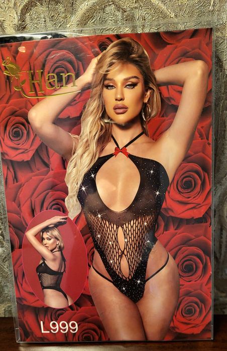 Zmysłowe Bodystocking bielizna erotyczna Han roz. uni. czarny