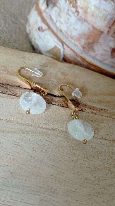 Kolczyki damskie z kryształu górskiego