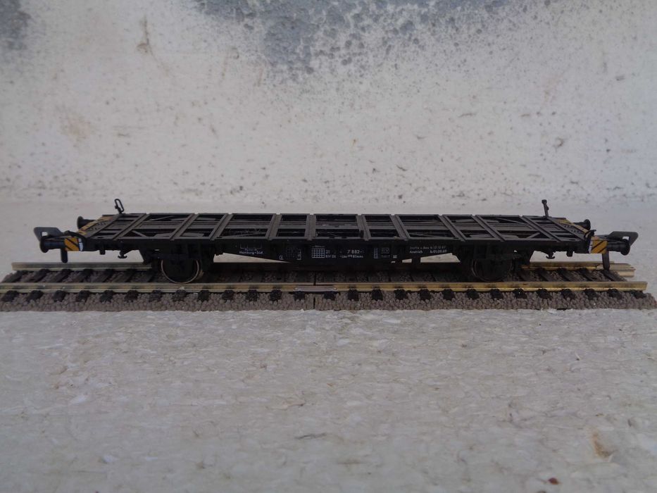 1:87 BEMO Vagão de transporte de veiculos comboio da DB