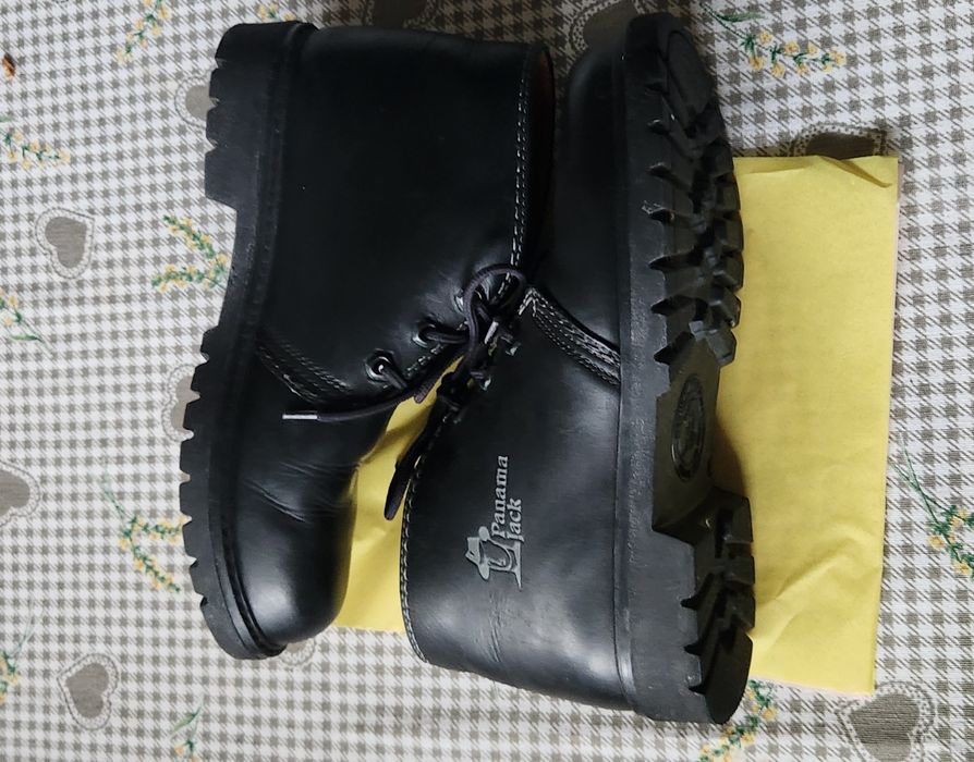 Buty trzewiki Panama Jack  skórzane R.39 Czarne