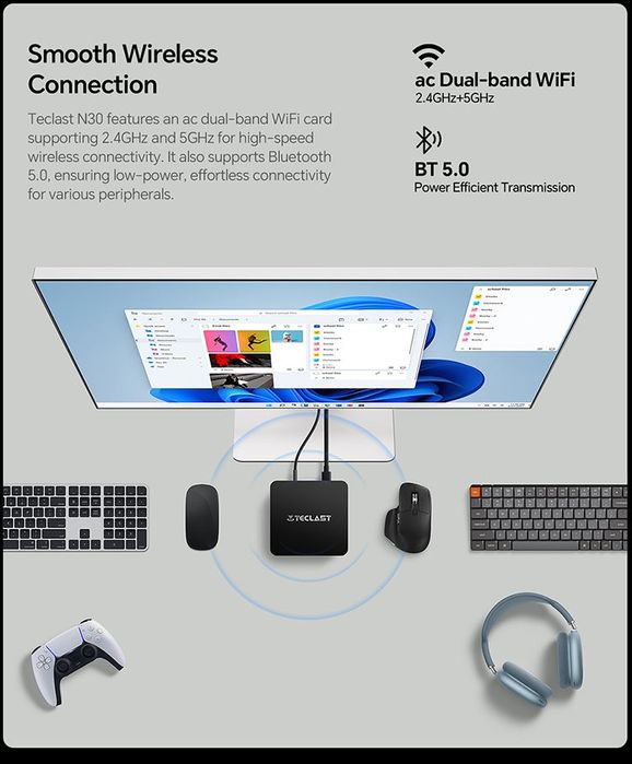 Mini PC Teclast N30 Intel N150 16/512Гб міні пк