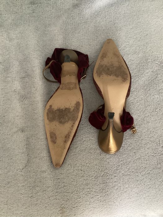 Jet Set burgund, zlote rozmiar 38