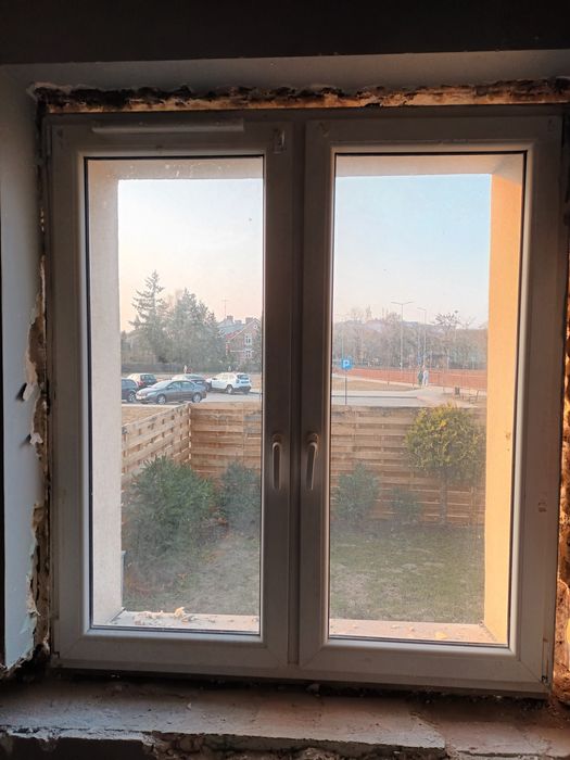 Okno PCV białe  używane