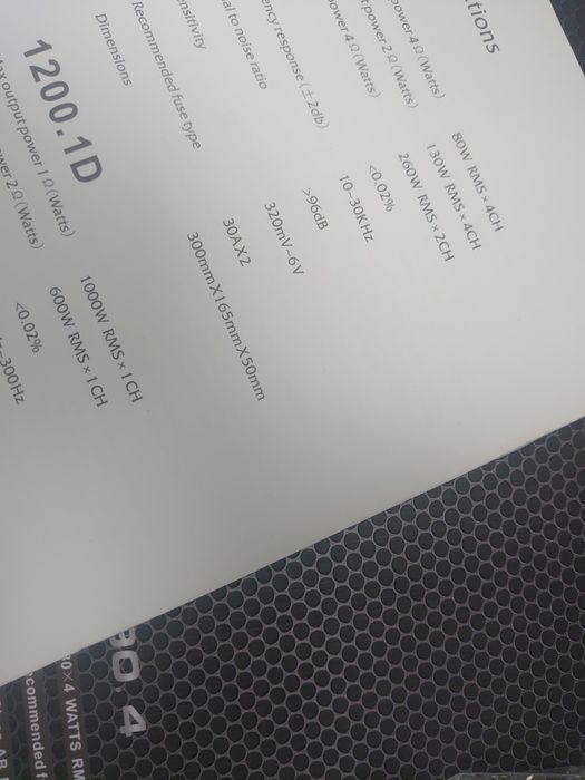 Усилитель автомобильный SQ уровня.4х канальный. 4х90вт