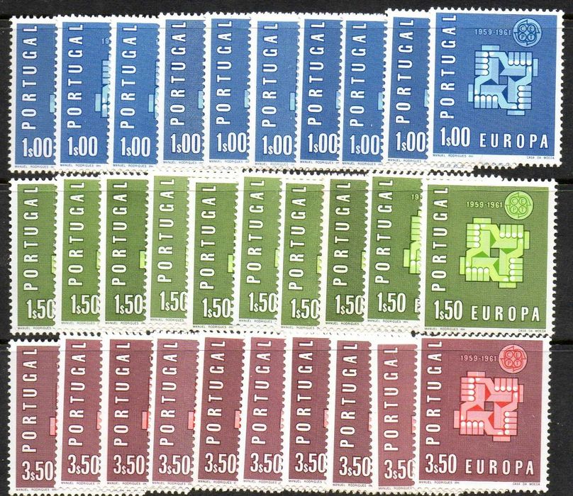 Selos Portugal 1961 - 10 Séries Completas Novas MNH