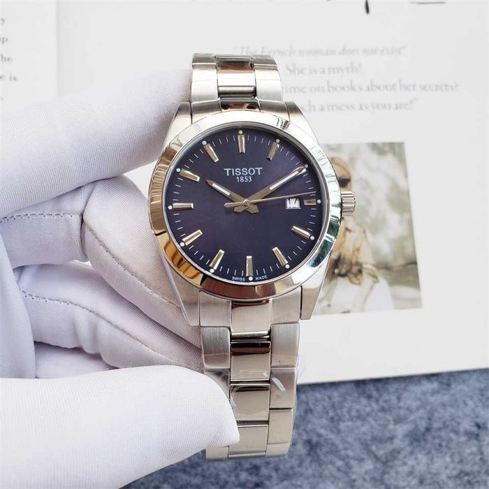 Годинник автоматичний Tissot Gentleman Quartz Blue Dial Watch (Ref. T127.410.11.041.00) featuring a 40mm