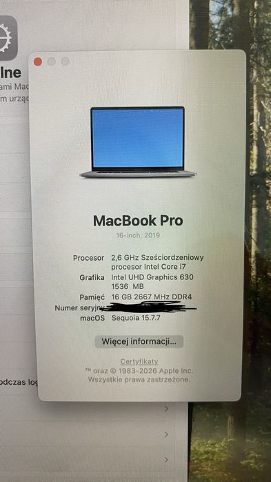 Macbook pro 2019 16’’