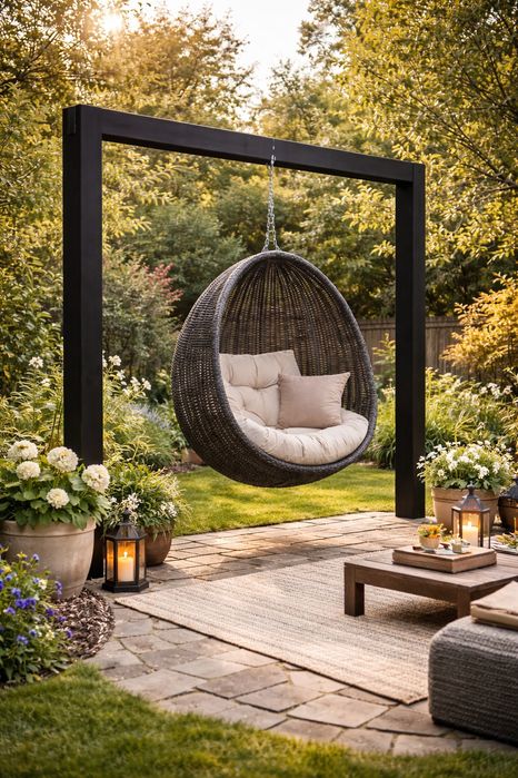 Stojak/konstrukcja pod huśtawkę kokon – drewno KVH DUO 12x12, solidna