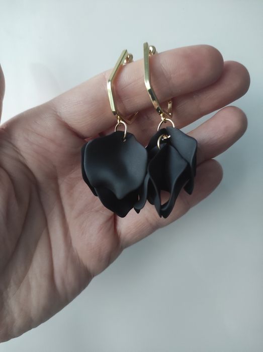 Kolczyki akrylowe czarne