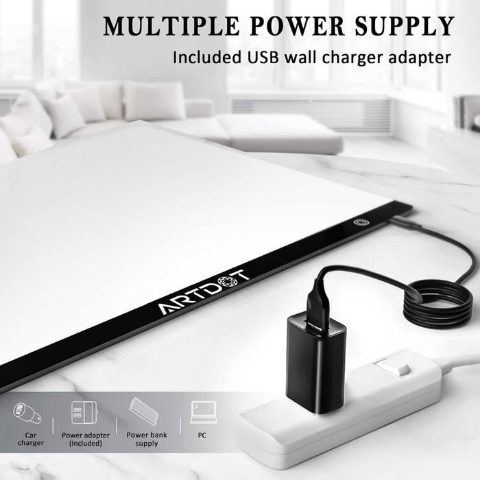 Podświetlana deska kreślarska A2 do haftu diamentowego 5D Artdot + AKC