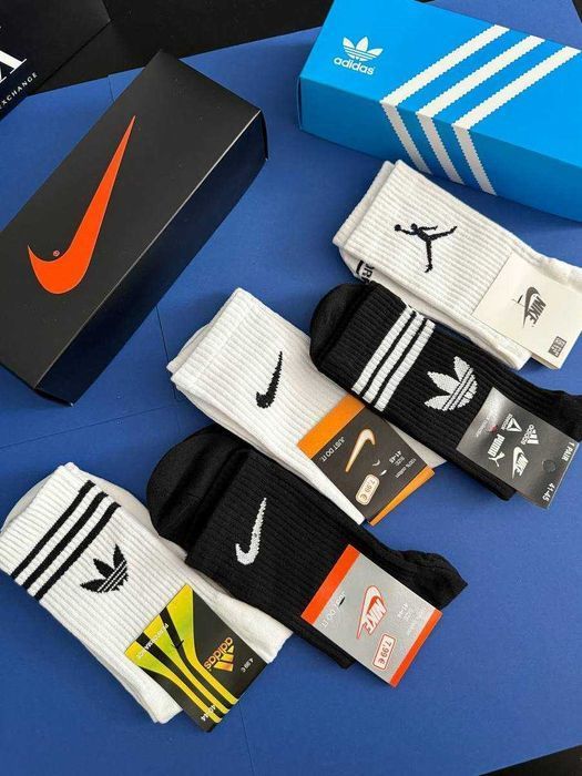 Шкарпетки високі Puma|Nike. Носки довгі Пума|Найк чорні, білі