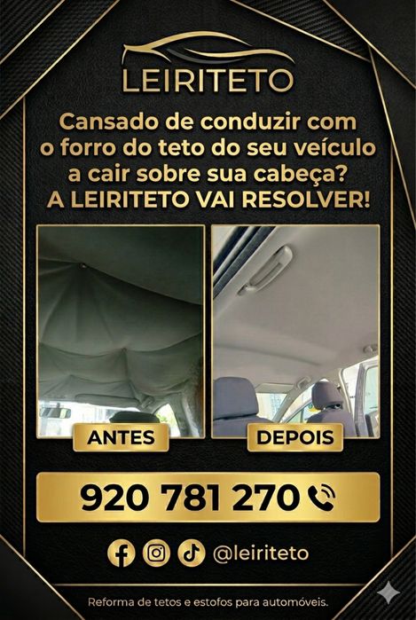 Reforma do Forro de Teto em Automóveis