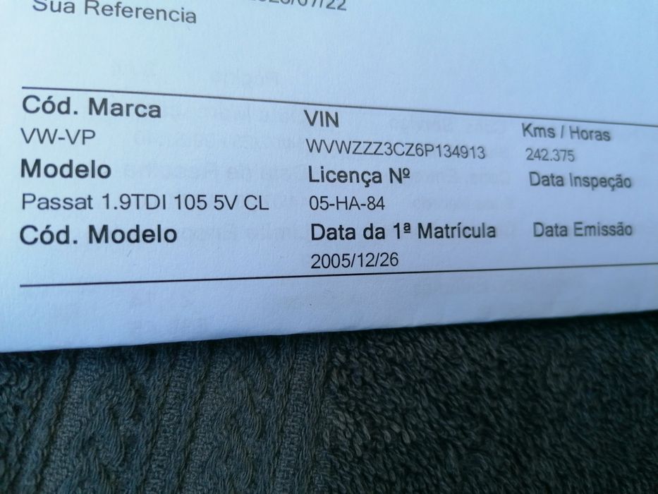 VW Passat 2006 motor 1. 9