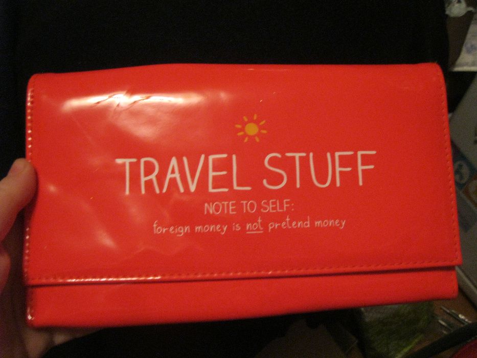 клатч сумка органайзер для путешествий TRAVEL STUFF лаковая красная