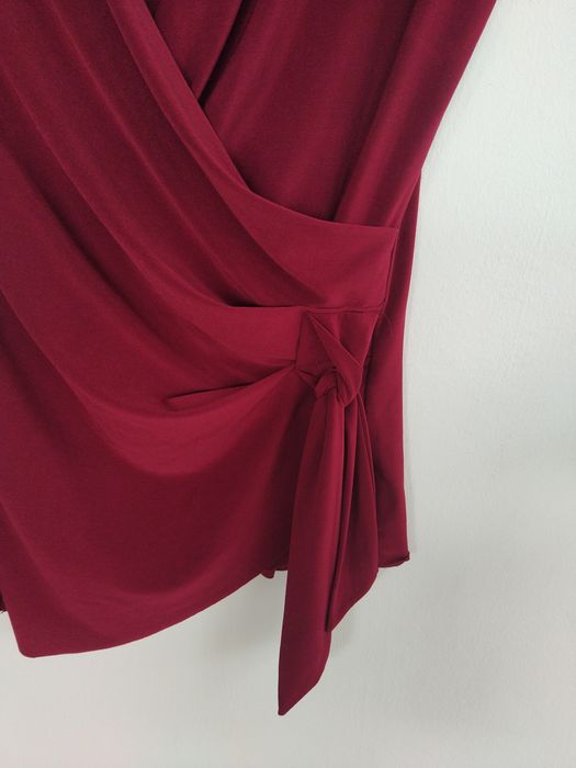 Blusa / Top bordeaux cruzada, elegante - Shop One - Tamanho S