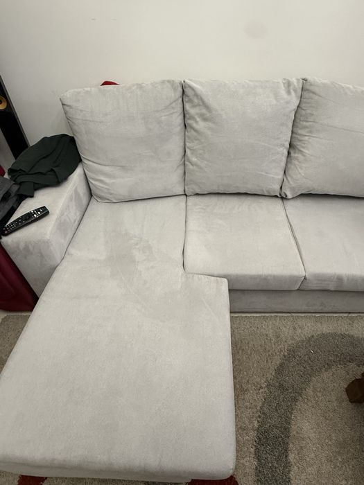 Sofá de chaise longue cinzento