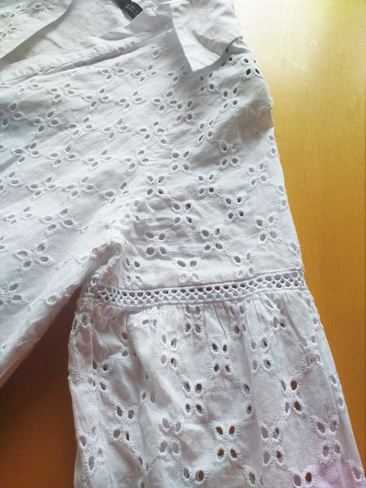 Bluzka - tunika biała ażurowa ZARA nowa.