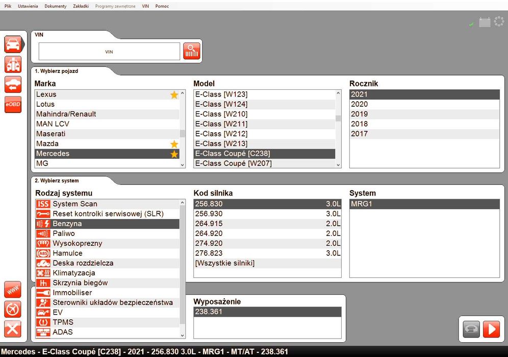 Polski program diagnostyczny do interfejsów testerów multidiag pro +