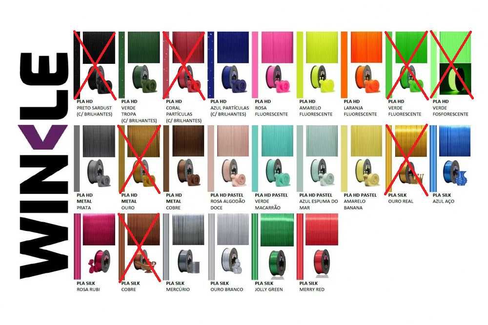 Filamento Winkle (IMPRESSÃO 3D) # Escoamento de stock