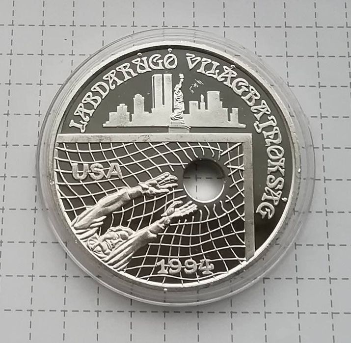 Угорщина 1000 Форинтів 1993р. СРІБЛО. ПРУФ. Чемпіонат світу з футболу