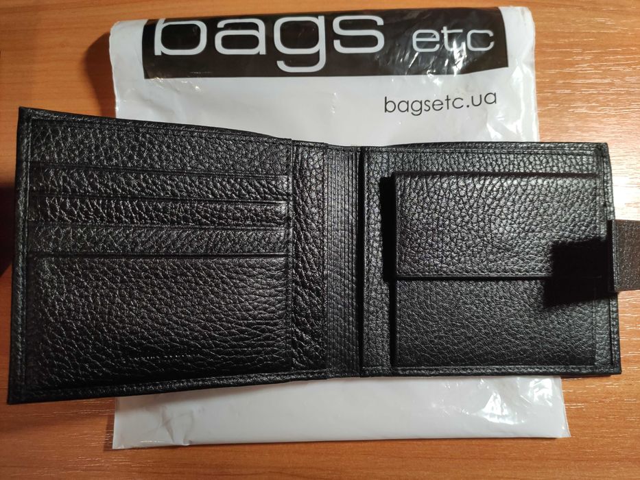 портмоне мужское VIF черный 249141 из натуральной кожи кошелёк
