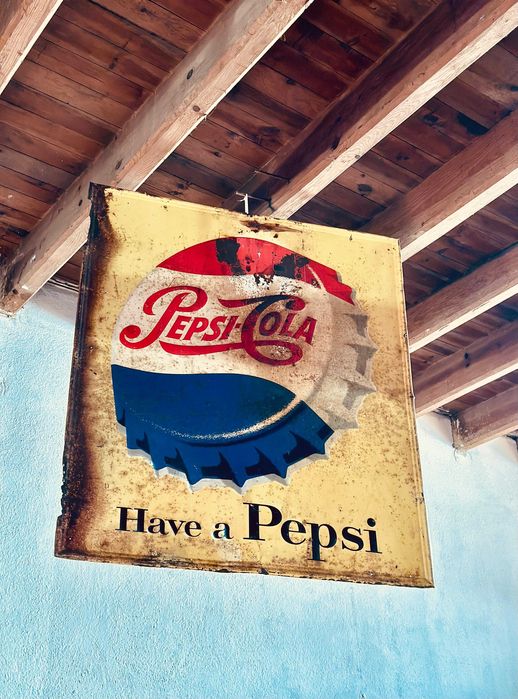 Placa Publicitária Vintage Pepsi-Cola