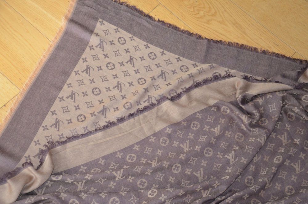 chusta/apaszka 143 x140 kaszmir wool  brązy LV