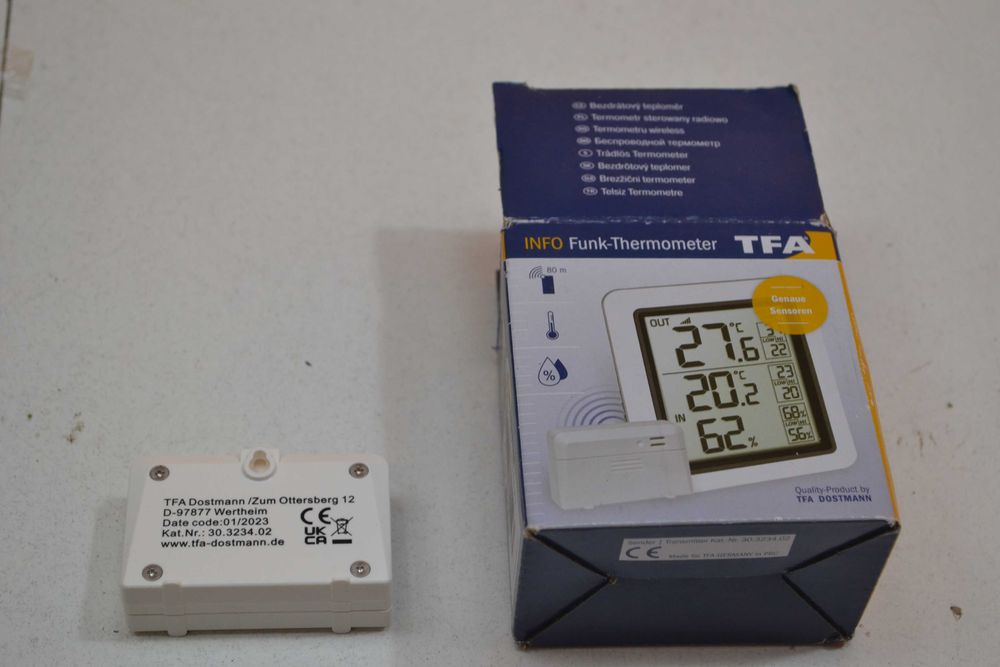 Termometr radiowy Termohigrometr TFA Dostmann 30.3065.02 sam nadajnik
