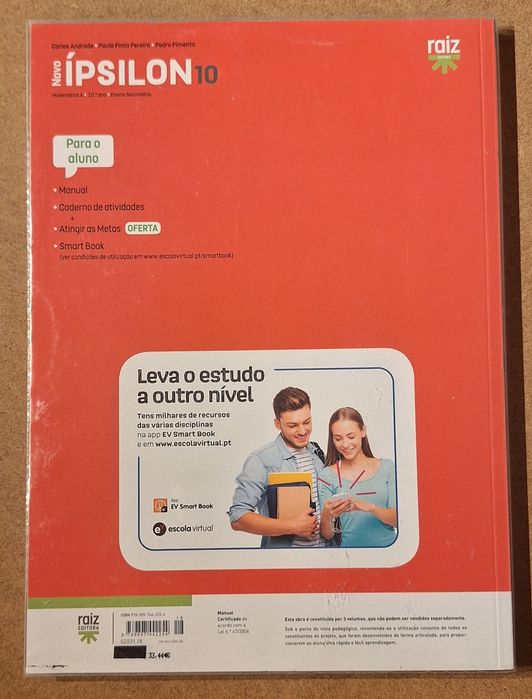 Manuais de Matemática Ípsilon 10°Ano