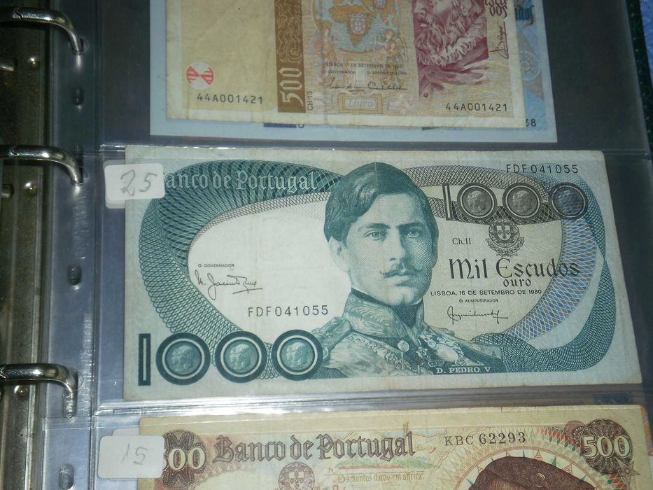 1000$00 de D. PEDRO V CHAPA 11 de 16 de Setembro 1980 BEM CONSERVADA