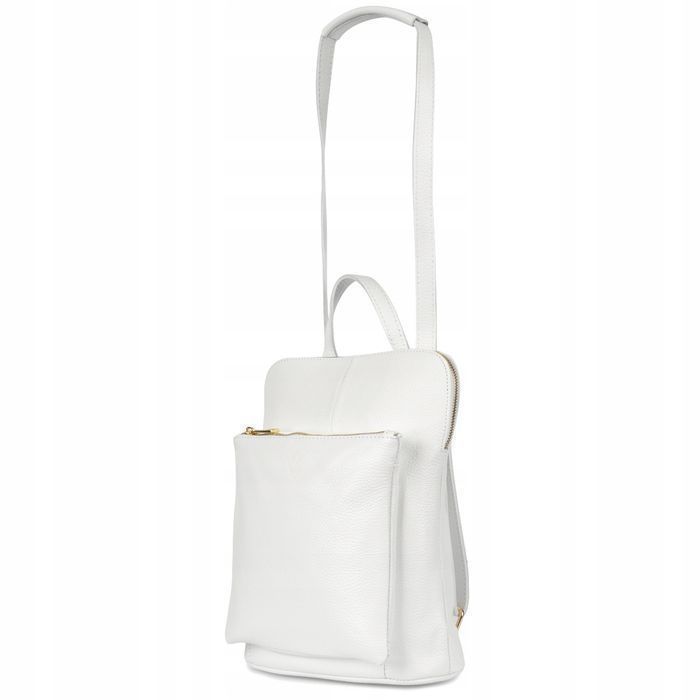 Skórzany plecak damski torebka 2w1 elegancki A4 włoski klasyczny